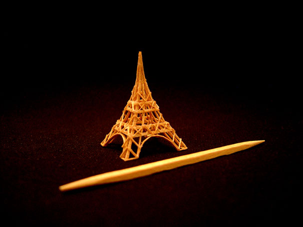 Who would Imagine a Single Toothpick could build all these structures!! Eiffel Tower is Terrific..